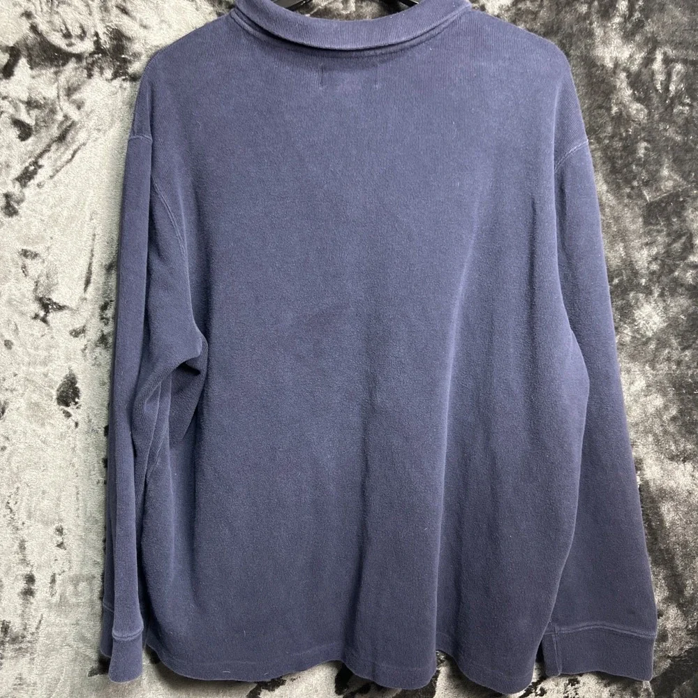 Polo Ralph Lauren Quarter Zip XXL Navy‎ Pullover Pony Logo Mens
